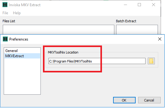 Inviska MKV Extract specify MKVToolNix location