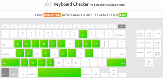 Keyboard Checker- interface