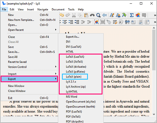 LyX - Word to LaTeX Converter