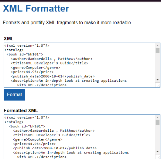 Online Toolz XML Formatter