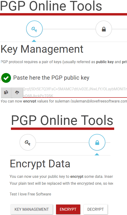 PGP online tools