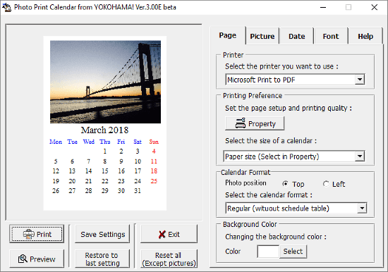photo calendar maker software