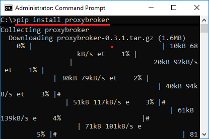 ProxyBroker install via pip