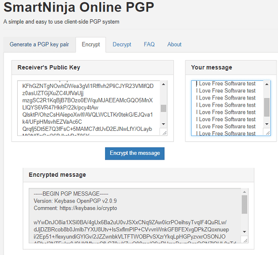 SmartNinja Online PGP