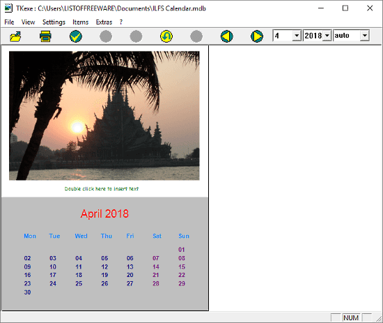 free photo calendar software