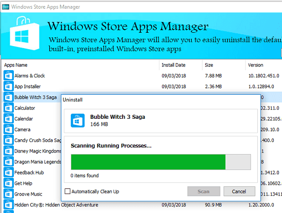 Windows store apps manager