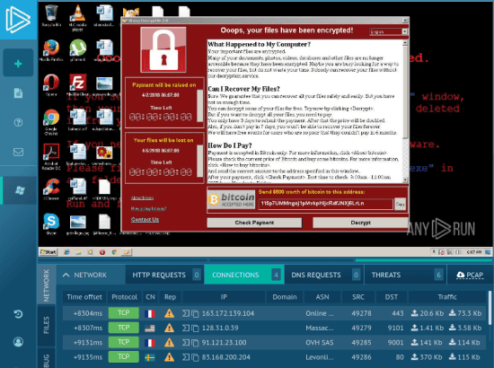 any run malware analysis connection