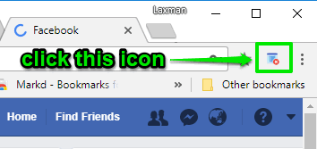 click extension icon