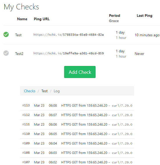 healthchecks io free cron job monitoring