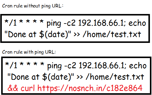 ping URL cron job monitoring