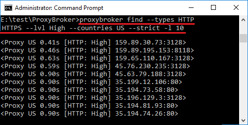 proxybroker find public proxies from US