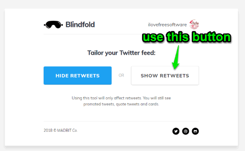 show retweets