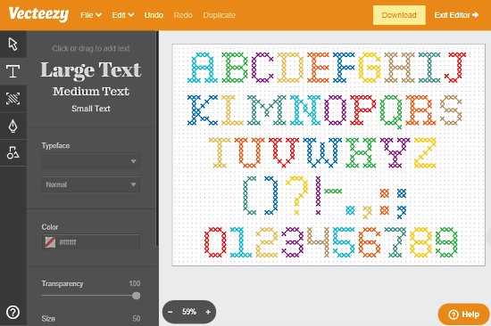 cross stitch fonts