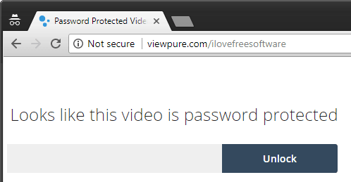 viewpure video password protection