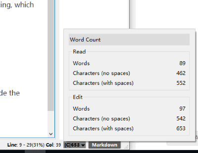 word count feature