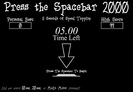 Online Spacebar Speed Test Game