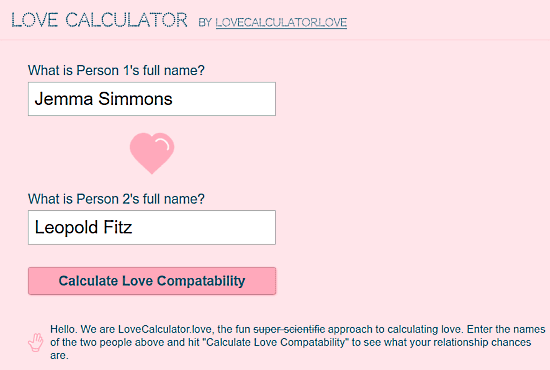 love calculator by name