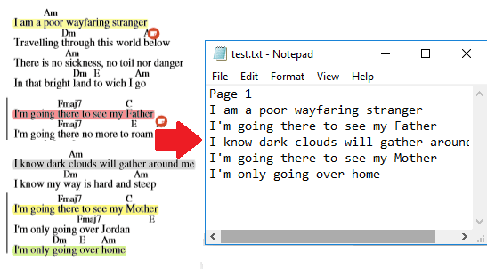 Extract Highlighted Text from PDF in windows free