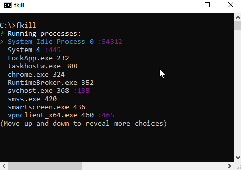 Free Command Line Tool to Kill Process by Name, PID, Port Number