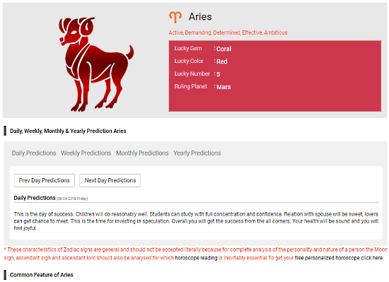 free zodiac predictions