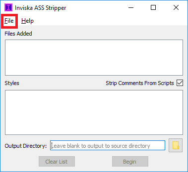 Inviska ASS Stripper interface
