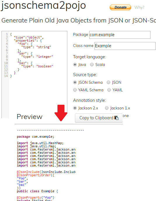 Jsonschema2pojo