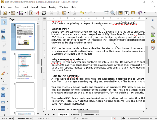 LibreOffice- interface