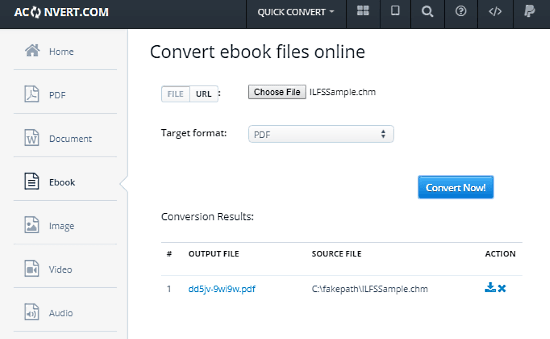 Convert CHM To PDF Online