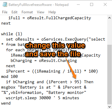 change percentage value and save file