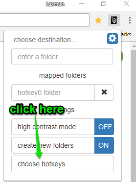 click choose hotkeys button