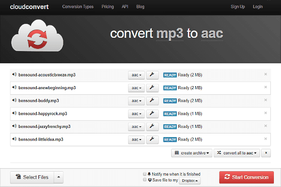 convert MP3 to AAC free