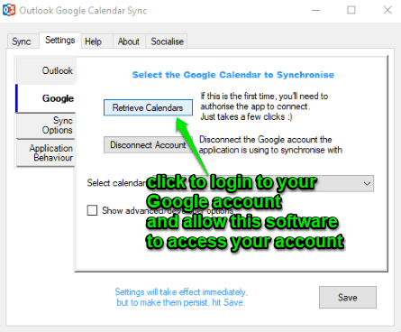 connect google account