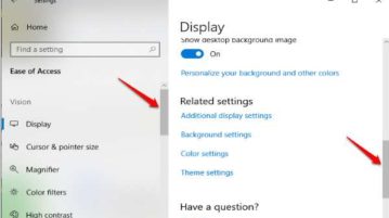 disable automatic hide of scroll bars in windows 10