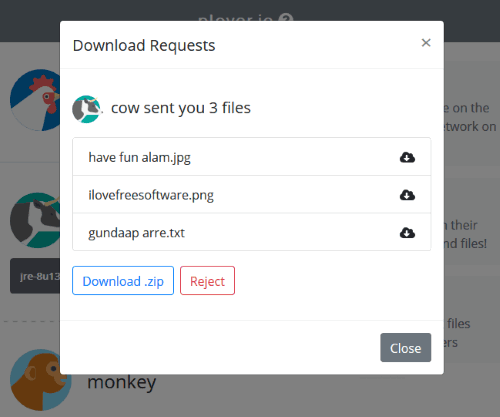 download files