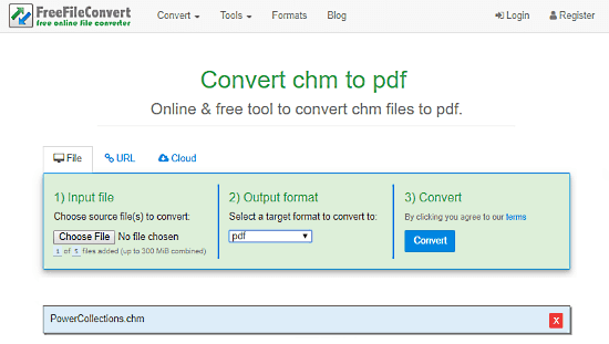 Online CHM to PDF Converters