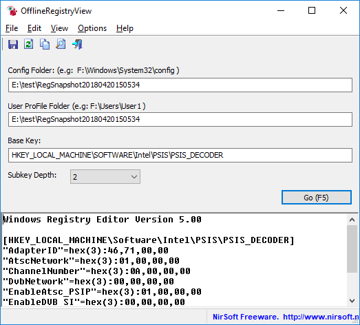 offlineregistryview show a registry