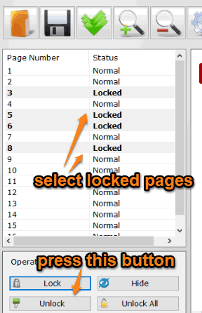 unlocked locked pages