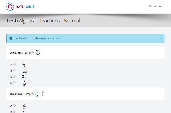 online math quizzes for adults