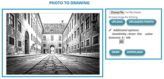online photo to drawing