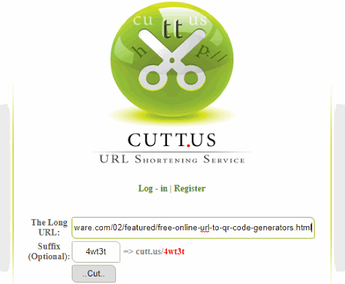 CUTTUS website interface