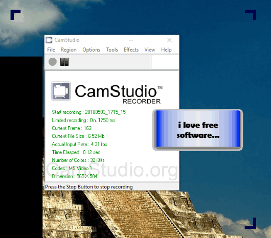 CamStudio software
