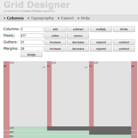 Grid designer in action