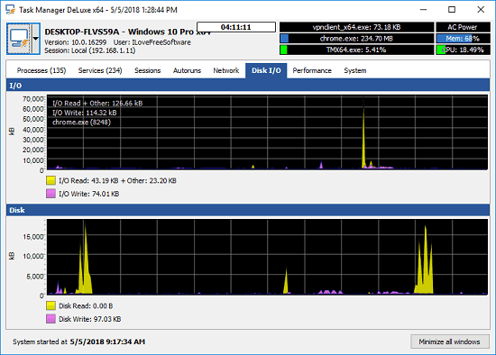 MiTeC Task Manager DeLuxe memory map