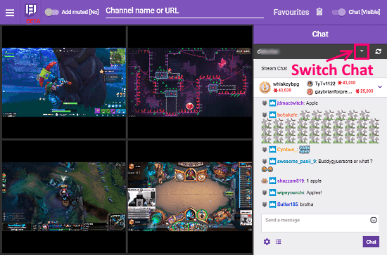 watch multiple Twitch live streams at once