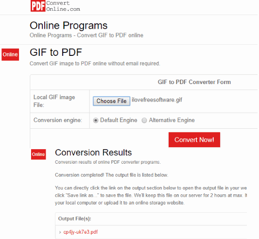 PDFConvertOnline.com GIF to PDF