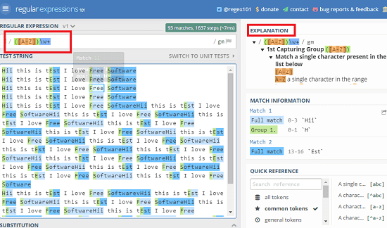 RegularExpression101 free regex validator