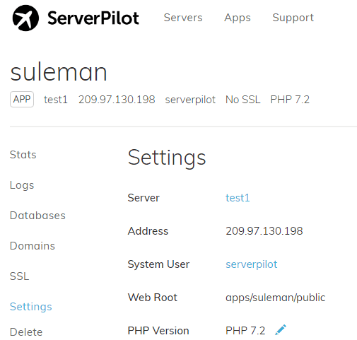 ServerPilot Home