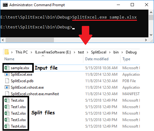 SplitExcel split excel workbook to seprate files