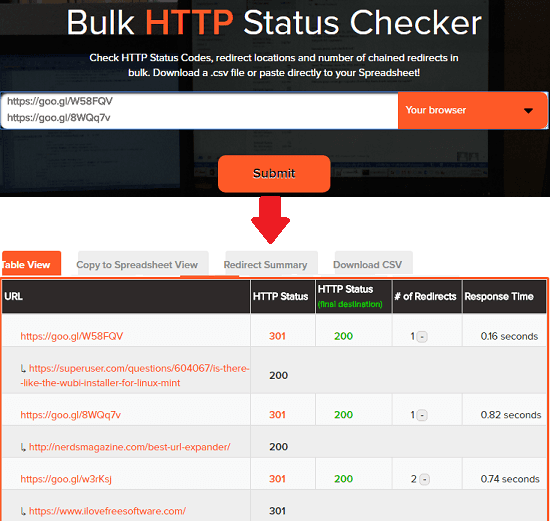 Urlitor free bulk URL expander