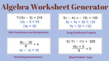 5 Online Algebra Worksheet Generator Websites Free